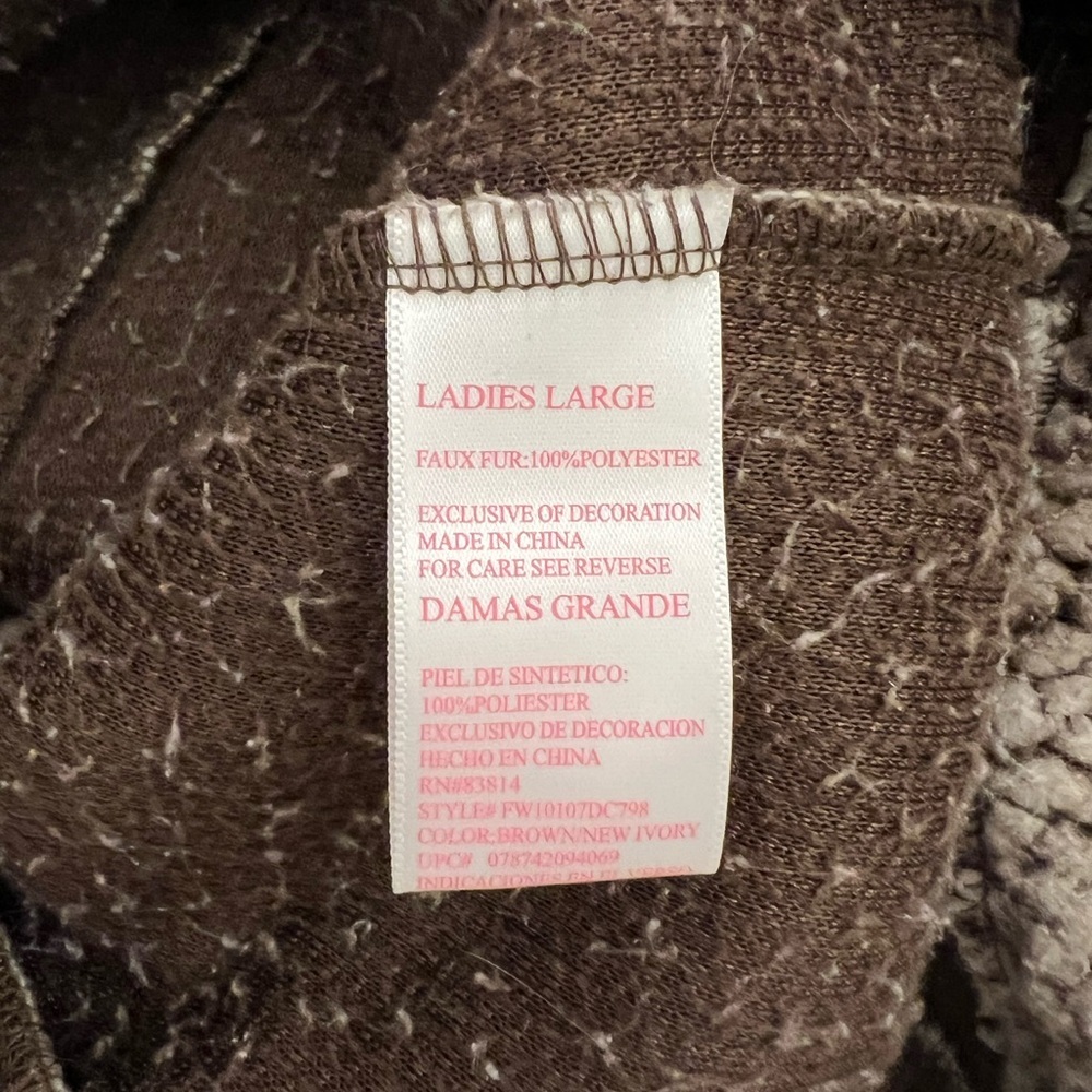 Cozy Sherpa Quarter Zip Sherpa Pullover Women Size Large - Picture 6 of 7